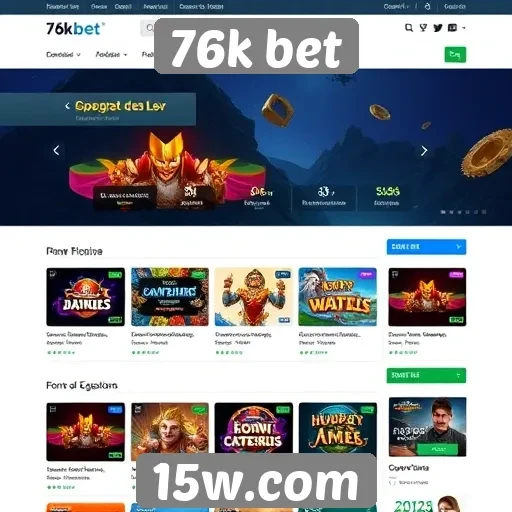 Interface do site 76k bet é intuitiva e fácil de navegar
